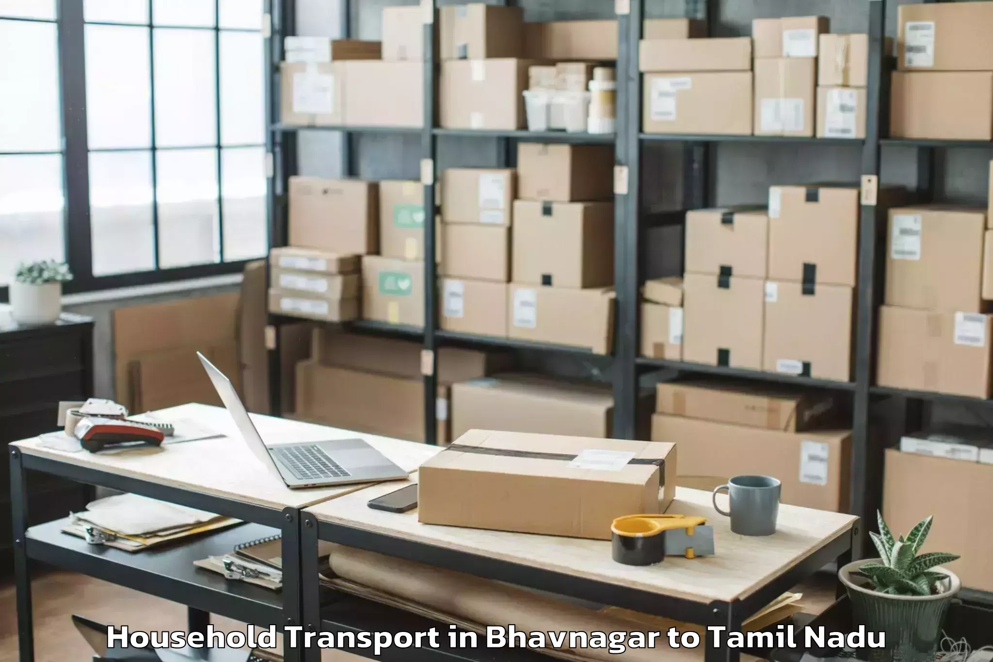 Book Bhavnagar to Manalurpettai Household Transport Online